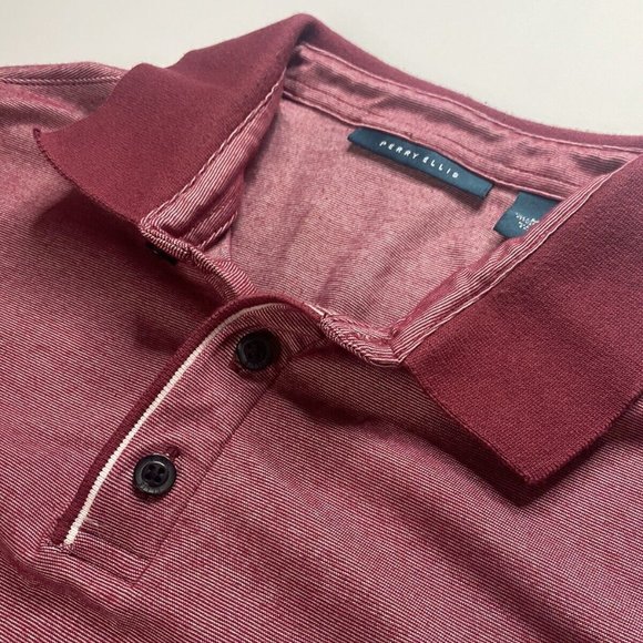 Perry Ellis Mens Short Sleeve Polo Shirt Size Medium - Picture 3 of 10